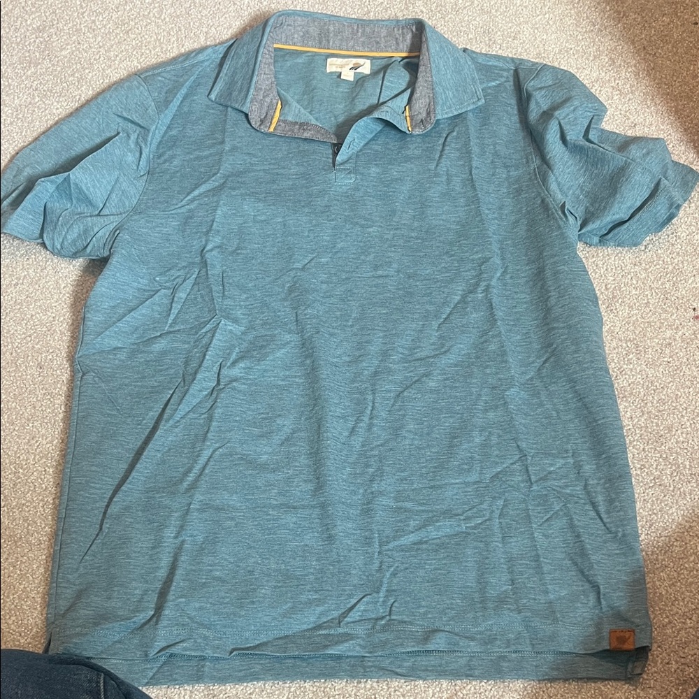Men's Short-Sleeve Polo Shirt in Teal Blue